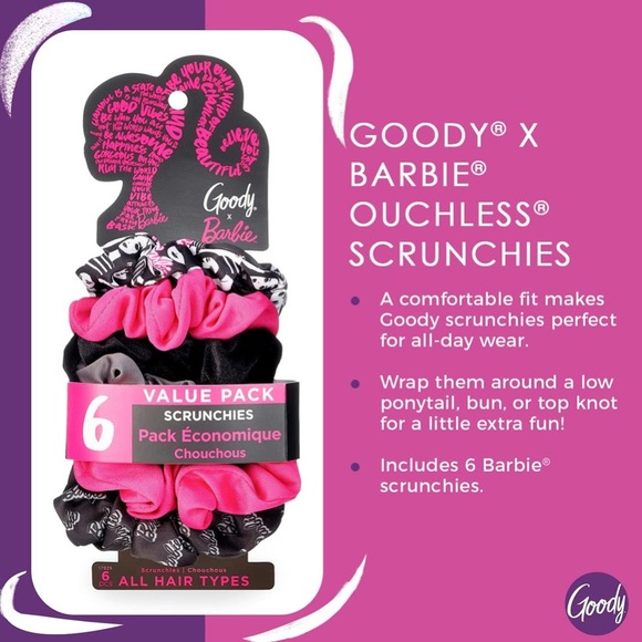 🍒2/$28 or 3/$38🍒 💕 Limited Edition - Barbie 6 Pack Scrunchies 💕 - Picture 3 of 6